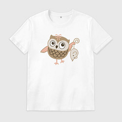 Мужская футболка Сова и мышка