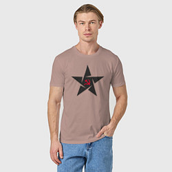 Футболка хлопковая мужская Black star USSR, цвет: пыльно-розовый — фото 2