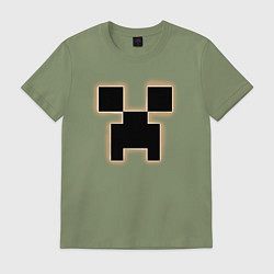 Футболка хлопковая мужская Логотип игры Майнкрафт, цвет: авокадо