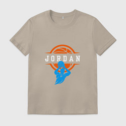 Футболка хлопковая мужская Отсылка к виртуозу, цвет: миндальный