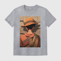 Мужская футболка Ван-Пис Луффи стенгазета