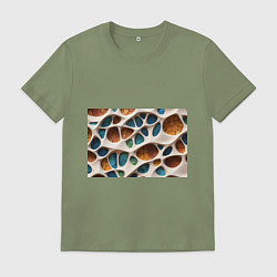 Футболка хлопковая мужская Вдохновлено Антонио Гауди, цвет: авокадо