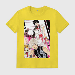 Футболка хлопковая мужская Адский рай Габимару арт, цвет: желтый