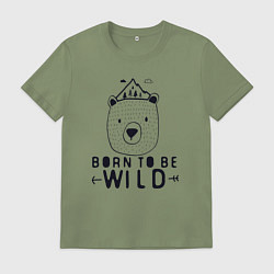 Футболка хлопковая мужская Wild bear, цвет: авокадо