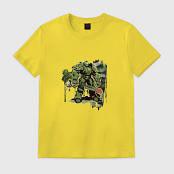 Футболка хлопковая мужская Каратель в силовой броне, цвет: желтый