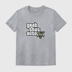 Футболка хлопковая мужская GTA5 игровое лого, цвет: меланж