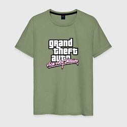 Футболка хлопковая мужская GTA vice city stories game, цвет: авокадо