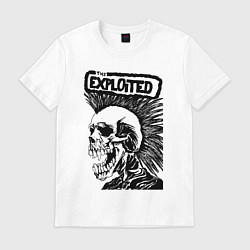 Футболка хлопковая мужская The exploited skull, цвет: белый