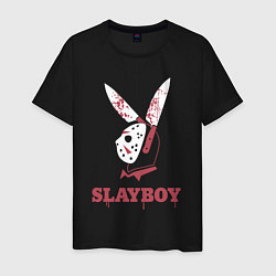 Футболка хлопковая мужская Slayboy, цвет: черный