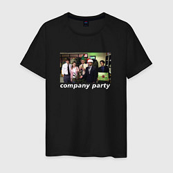 Футболка хлопковая мужская The Office - company party, цвет: черный