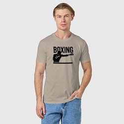 Футболка хлопковая мужская Боксер boxing, цвет: миндальный — фото 2