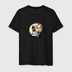 Футболка хлопковая мужская Grand Theft Auto V logotype, цвет: черный