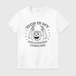 Футболка хлопковая мужская Хэллоуин - это мой костюм, цвет: белый