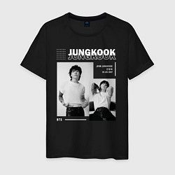 Футболка хлопковая мужская Jungkook bts seven, цвет: черный