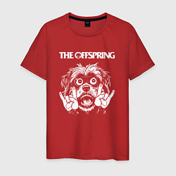 Футболка хлопковая мужская The Offspring rock dog, цвет: красный