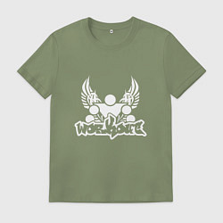 Футболка хлопковая мужская Street Workout W5 Крылья, цвет: авокадо