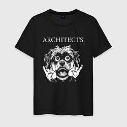 Футболка хлопковая мужская Architects rock dog, цвет: черный