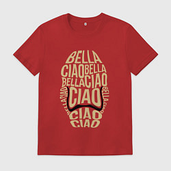 Футболка хлопковая мужская Face bella ciao, цвет: красный