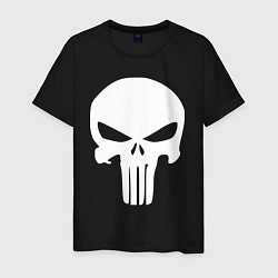 Футболка хлопковая мужская Punisher logo, цвет: черный
