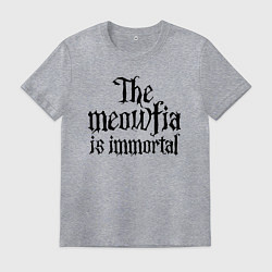 Мужская футболка Мяуфия бессмертна - девиз