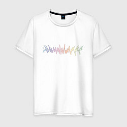 Футболка хлопковая мужская Music art design, цвет: белый