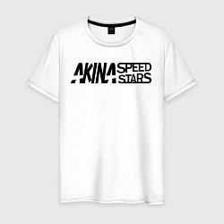 Футболка хлопковая мужская Akina speed star, цвет: белый