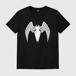 Футболка хлопковая мужская Venom spider logo, цвет: черный