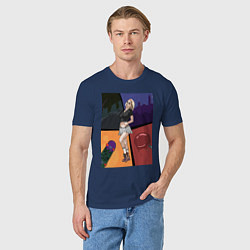 Футболка хлопковая мужская Breaking, цвет: тёмно-синий — фото 2