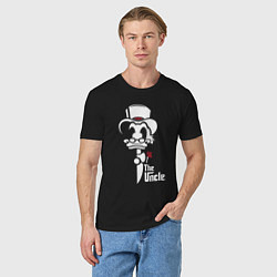 Футболка хлопковая мужская Дональд Дак дядя, цвет: черный — фото 2