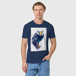 Футболка хлопковая мужская Синий орел, цвет: тёмно-синий — фото 2