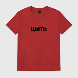 Футболка хлопковая мужская Цыть, цвет: красный