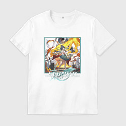 Футболка хлопковая мужская Юньли, цвет: белый