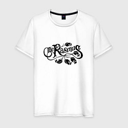 Футболка хлопковая мужская The Rasmus - black logo, цвет: белый