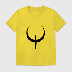 Мужская футболка Чёрно-жёлтый знак quake
