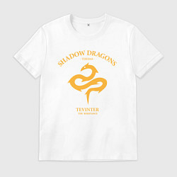 Футболка хлопковая мужская Shadow Dragons - Dragon Age, цвет: белый