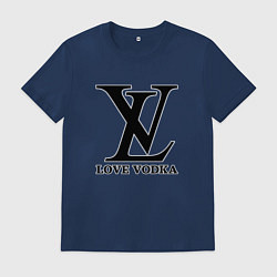Футболка хлопковая мужская Love vodka, цвет: тёмно-синий