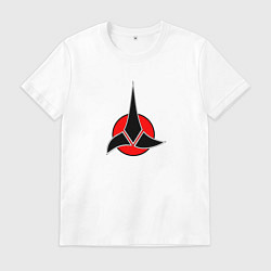 Футболка хлопковая мужская Klingon, цвет: белый