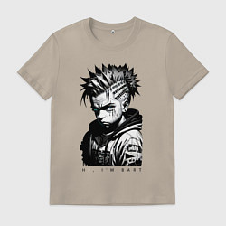 Футболка хлопковая мужская Чувак Барт Симпсон, цвет: миндальный