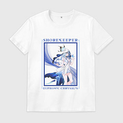Футболка хлопковая мужская Shorekeeper Euphonic Chrysalis, цвет: белый