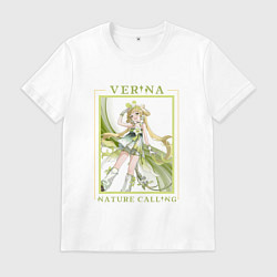 Футболка хлопковая мужская Verina Nature Calling, цвет: белый