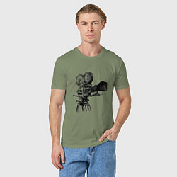 Футболка хлопковая мужская Кинооператор, цвет: авокадо — фото 2
