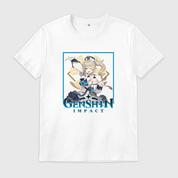 Футболка хлопковая мужская Барбара, цвет: белый