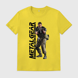 Футболка хлопковая мужская Снейк Солид, цвет: желтый