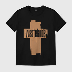 Футболка хлопковая мужская The rusty cross, цвет: черный