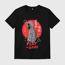 Футболка хлопковая мужская Play the game, цвет: черный