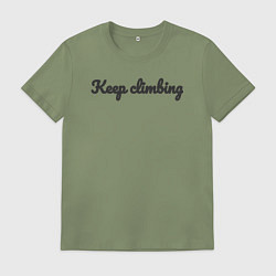 Футболка хлопковая мужская Безумный горный, цвет: авокадо