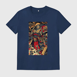 Футболка хлопковая мужская Вархаммер 40000 арт, цвет: тёмно-синий