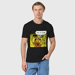 Футболка хлопковая мужская Пес - все в порядке, цвет: черный — фото 2