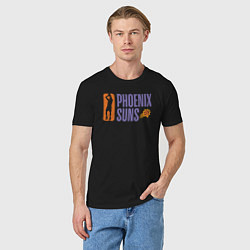 Футболка хлопковая мужская Phoenix Suns play, цвет: черный — фото 2