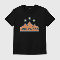 Футболка хлопковая мужская Hollywood stars, цвет: черный